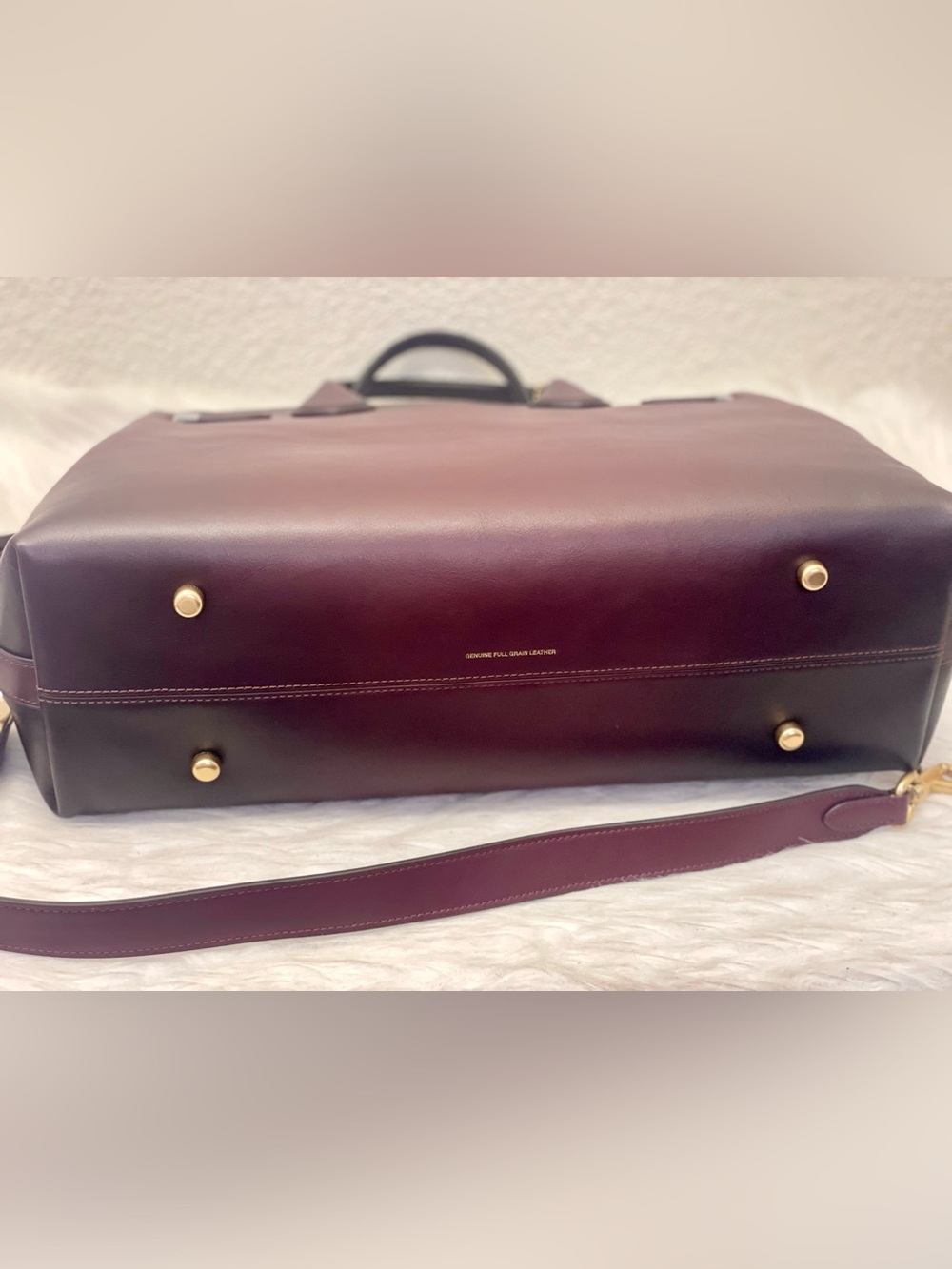 Coach Soft Empire Carryall 40 handbag in Merlot Glovetanned Leather NWT - Picture 10 of 15